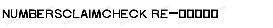 NumbersClaimcheck Re字体转换